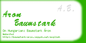 aron baumstark business card