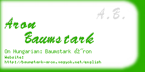 aron baumstark business card